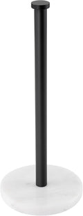 KES Black Paper Towel Holder Countertop, Kitchen Stand Paper Towel Roll Holders with Natural Marble Base SUS304 Stainless Steel for Standard or Jumbo Rolls Matte Black, KPH100S14B-BK