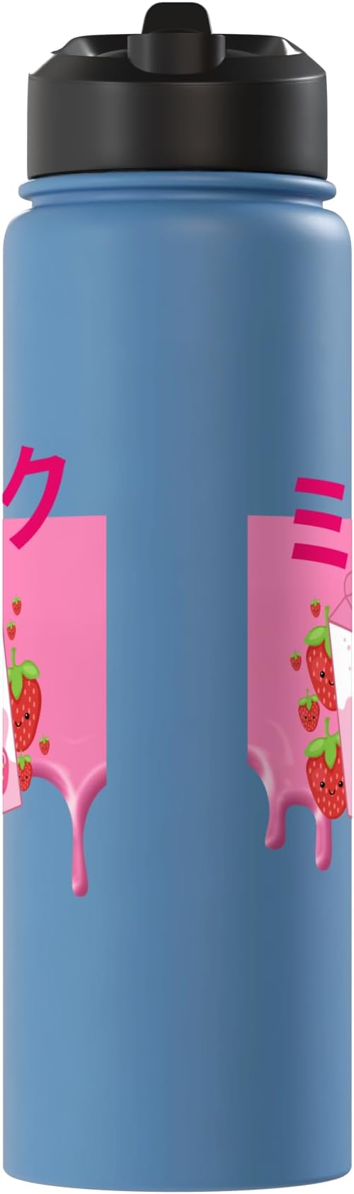 Retro 90s Japanese Kawaii Strawberry Milk Shake Carton Funny Stainless Steel Insulated Water Bottle