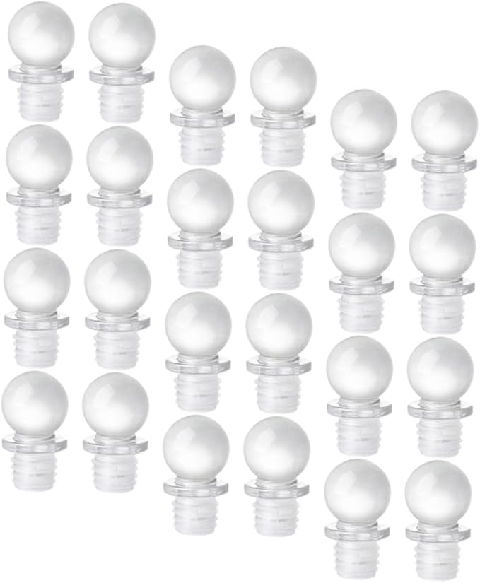 Unomor 24pcs Glass Ball Wine Stoppers Aroma Container Stoppers for Wine Bottles Glass Reliable Sealing for Freshness Convenient Decorative