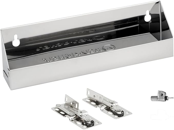 Rev-A-Shelf 10" Tip Out Tray with Soft Close for Sink Base Cabinets, Storage Organizer for Kitchen, Laundry Room, or Vanity Cabinets, 6581-10SS-SC-1