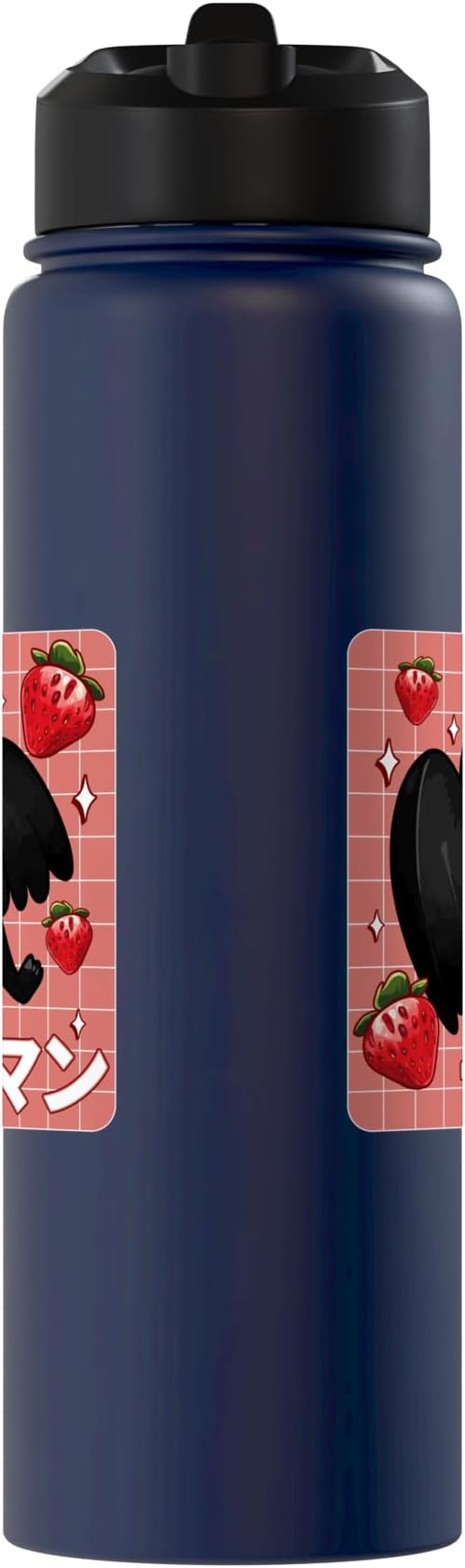 Cryptid Mothman Lover Kawaii Strawberry Milk Shake Carton Stainless Steel Insulated Water Bottle
