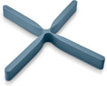 EVA SOLO | Flex Trivet Dusty Blue | Save Drawer Space with This Folding Trivet | Heat-Resistant Silicone & Dishwasher-Safe | Danish Design & Functionality | Dusty Blue