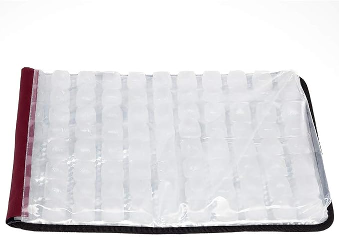 FlexiFreeze Party Mat Food Cooling Serving Platter – Buffet Display Chiller for Meat, Cheese, Fruit & Party Food Trays – Catering Supplies Cold Serving Mat Red (19" x 15")