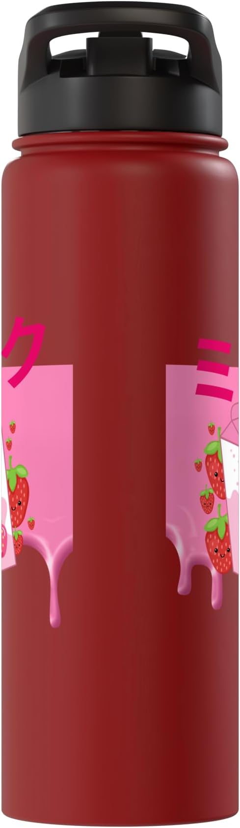Retro 90s Japanese Kawaii Strawberry Milk Shake Carton Funny Stainless Steel Insulated Water Bottle