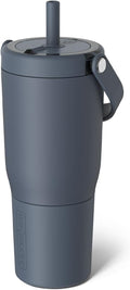 BrüMate Resa 25oz 100% Leakproof Tumbler w/Handle & Straw | Flexible SoftSip Straw | Silicone Sleeve for Durability | Stainless Steel | Cup Holder & Travel Friendly Water Bottle (Nightfall Blue)