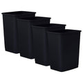 Superio Large Kitchen Trash Can 1.25 Gallon, 5 Qt Unlidded Waste Bin Only for Kitchen, Garage, Indoor and Outdoor Trash Can (4, Black, 1.25 Gallon)