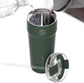 Splitflask Dual‑Chamber 30‑oz Travel Mug – Vacuum Insulated Stainless‑Steel Hot & Cold Tumbler, Leak‑Proof Lid, Cup‑Holder Friendly, BPA‑Free.