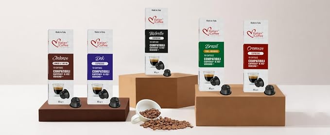 ITALIAN COFFEE FOR ESPRESSO LOVERS Italian Coffee capsules compatible with Verismo, CBTL, Caffitaly, K-fee systems (80 pods RISTRETTO blend)
