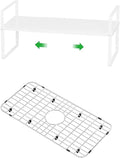 Cabinet Organizer Shelf Expandable Cabinet Space Rack Kitchen Sink Grid Protector Sink Bottom Grid Stainless Steel Sink Grate