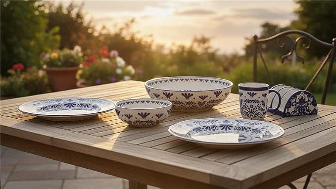 10 Strawberry Street Talavera Dinnerware, Set of 6 (8" Dinner Bowl/Pasta Plate)