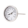 PIC Gauges B3B6-AA SS Case Bimetal Thermometer, 316 SS Stem, Back Angle Connection, 3" Dial, 6" Stem Length, -40/120° F & -40/50° C Temperature Range