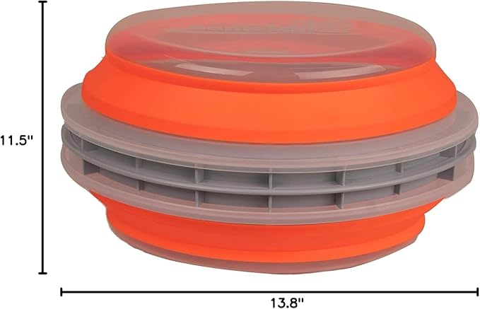 CanCooker Batter Bowl XL: Collapsible, Mess-Free, Dishwasher and Microwave Safe, Chemical-Free in Vibrant Orange
