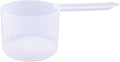 Plastic Measuring Scoop, 6 Tablespoon (90 cc | 3/8 Cup | 3 oz. | 90 mL) Long Handle Spoons for Powders, Granules, Coffee, Pet Food, Baking Supplies, Protein and Other Dry Goods, BPA Free (Set of 1)
