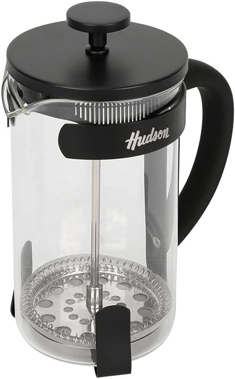 HUDSON French Press Coffee and Tea Maker, 6 cups, black