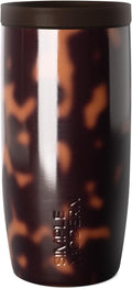 Simple Modern Travel Coffee Mug Tumbler with 360° Lid | Ceramic-Lined Insulated Stainless Steel Cold Brew Iced Coffee Cup | Gift for Women Men Her Him | Voyager Signature | 16oz | Tortoise