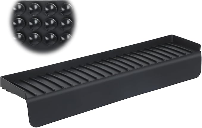 Silicone Sink Edge Protectors 4" x 24", Upgrade Kitchen Sink Splash Guards With Suction Cup, Splash Guard For Bathtub Sink, Countertop Protectors For Quartz Kitchen Sink（Black）