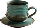210ml Ceramic Mug Saucer Set Home Wabi Sabi | retro, artisan, original design, minimalist, durable, latte, afternoon tea