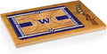 PICNIC TIME NCAA Icon Glass Top Cutting Board & Knife Set, Cheese Boards Charcuterie Boards, Serving Platter, (Parawood & Bamboo)