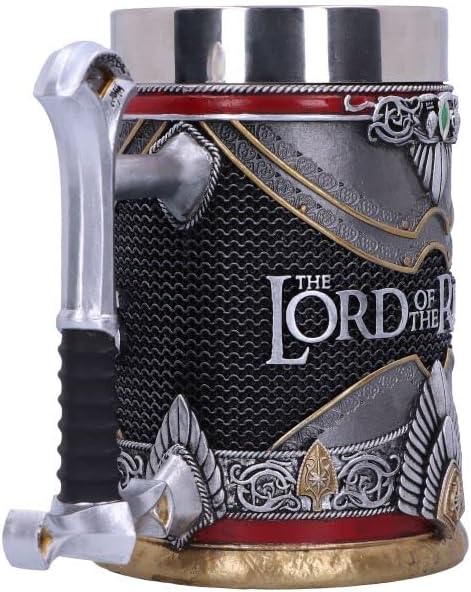 Nemesis Now Lord of the Rings Tankard, Hand-Painted Resin Mug, Officially Licensed Collectible, 15.5cm - Aragorn