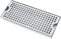 TMCRAFT Beer Drip Trays, Stainless Steel Kegerator Drip Tray with Non-Slip Rubber Pad, Highly Polished Surface Drip Tray for Restaurants, Kitchens, and Bars