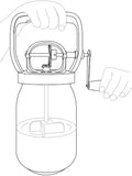 CAROD Classical Butter Churner, 1.5L Glass Jar with Hand Injury Prevention Device & Sifting Lid, 50oz Hand Crank Jar Maker Creates Fresh Homemade Butter within 15 Min, Ideal DIY Kitchen Gift