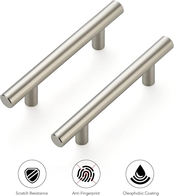 Ravinte 45 Pack | 5 Inch Cabinet Pulls Brushed Nickel Stainless Steel Kitchen Cupboard Handles Cabinet Handles 5 Inch Length, 3 Inch Hole Center