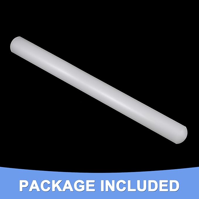 Fondant Rolling Pin - Fondant Cake Dough Roller Non-Stick No Handle Rolling for Baking Kitchen Tool Rolling Pin PP - (20" x 1.38", White)