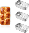 Leonyo 6.3x3.5IN Stainless Steel Mini Loaf Pans for Baking Bread, 4 Pack | Non-Toxic Small Mini Bread Loaf Pans Tins for Homemade Smaller Loaves Meatloaf Banana Brownies, Dishwasher Oven Safe