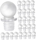 Luxshiny 24pcs Glass Ball Wine Stoppers Decorative Wine Saver Versatile Bottle Caps for Aromatherapy Perfume Glass Design
