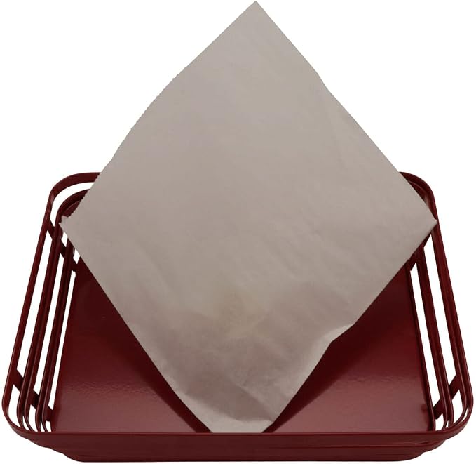 G.E.T. 4-T2000 7" x 7" White Food-Safe Double-Open Bag, Wire Cone Basket Liner, Deli Wrap (Pack of 2000)
