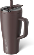BrüMate Era Flip 30oz Tumbler with 100% Leakproof Covered Straw Lid | Hygienic Covered Straw | Insulated Stainless Steel Water Bottle with Handle | Cup Holder Friendly | BPA-Free (Java)