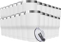30oz Stainless Steel Travel Mug with Lid, 25 Pack Double Wall Vacuum Insulated Bulk Tumbler, Powder Coated Coffee Cup Suitable for Vehicle Cup Holders (White)