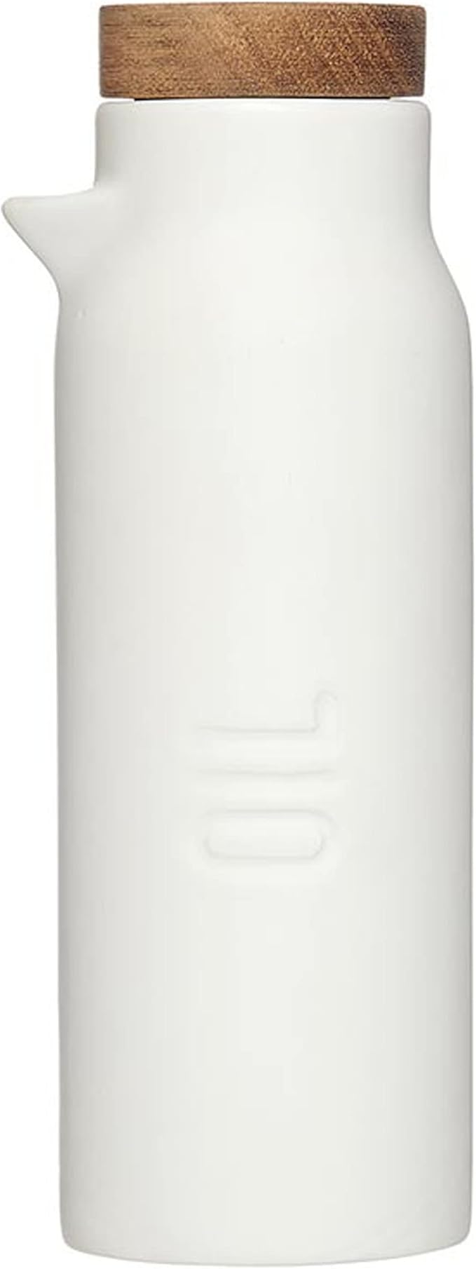Santa Barbara Design Studio Oil and Vinegar Set of Two Ceramic Dispensers, 6.7" Tall Each, White