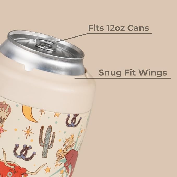 HydroJug Can Cooler 12 oz, Stainless Steel Can Holder, Rodeo