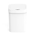 Touchless Motion Sensor Trash Can with Sealing Lid Automatic Soft Close Silent Bathroom Kitchen Office Waste Bin Narrow Rectangular ABS Hands Free Smart Home Garbage Container (White)