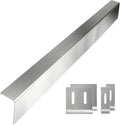 30" Slide-In Range Rear Filler Kit, Stainless Steel Stove Gap Filler Behind Range, Adjustable 1" or 2.25" Backguard Trim Kit, Easy Install Backsplash Gap Cover,Silver(2 Packs)