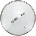10 Inch Clear Glass Pot Lid for Frying Pan Replacement Cover Can Withstand 356°F (180℃) with Stainless Steel Arch Bridge Handle,Matte Silver