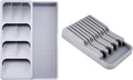 Expandable Cutlery Tray Kitchen Drawer Organizer and In-Drawer Knife Holder