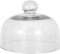 SOIMISS 6.2-Inch Mini Glass Microwave Splatter Cover, 4.7" Tall Dome Food Lid with Steam Vent, Heat-Resistant Clear Splash Guard for Soup Bowls and Mugs