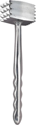 HIC Kitchen Heavyweight Meat Tenderizer Mallet Marinating Prep Tool, Double Sided, Aluminum, For Flattening Cutlets, Tenderizing Meat, And Cracking Ice