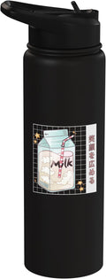 Cute Milk Carton Kawaii Japanese Stars Clouds Stainless Steel Insulated Water Bottle
