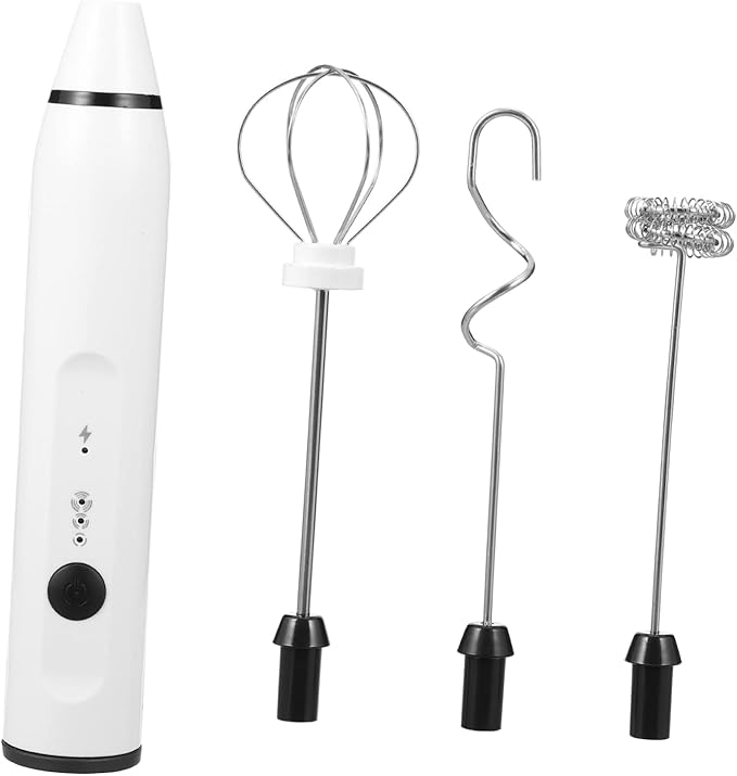 Zerodeko Handheld Electric Foams Maker Automatic Mixer Stirrer Milk Frother Hand Mixer Compact Stainless Steel