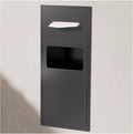 Hidden Trash Can Cabinet, Stainless Steel Recessed Bathroom Shower Niche, Waterproof Wall Niche Toilet Tissue Holder, Built-in Trash Can Alcove Toiletries Storage Rack