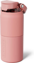 BrüMate Rise 18oz Water Bottle with Covered Silicone Straw | 100% Leakproof Insulated Kids Water Bottle | Cup Holder Friendly Base | 18oz (Guava)