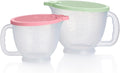Tupperware Classic Mix-N-Store Pitcher Set in Mint Green and Candy Pink, Dishwasher Safe and BPA Free (2 Bowls, 2 Lids)