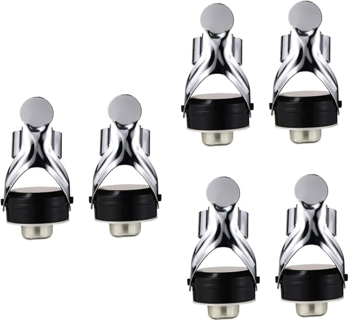 6pcs Stainless Steel Wine Stopper Cava Sparkling Wine Sealer with Pressure Pump for Preserving Freshness and Preventing Waste