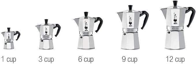 Original Bialetti 12-Espresso Cup Moka Express | Espresso Maker Machine and Zonoz Wooden Small Espresso Stirring Spoon Bundle (12-cup, 25 fl oz, 775 ml)
