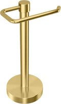 YUMORE Hand Towel Holder Stand Countertop Towel Rack Free Standing Towel Bar Hanger for Bathroom Kitchen (Gold)