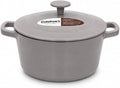 Cuisinart Chef's Classic Enameled Cast Iron Dutch Oven with Lid, Porcelain Enameled Interior, Oven Safe, Induction Compatible, 5-Quart, Round, Grey