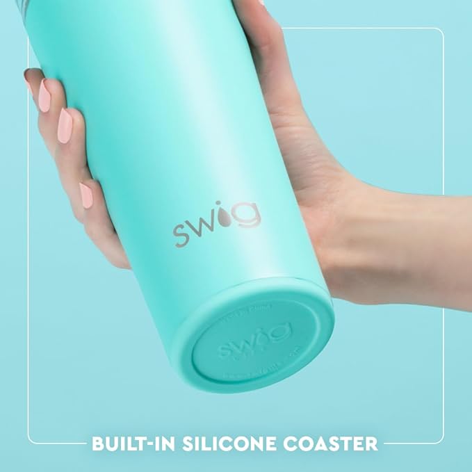 Swig Life 22oz Insulated Tumbler, Travel Coffee Tumbler with Lid, Cup Holder Friendly Travel Coffee Mug, Stainless Steel (Teacher Life)